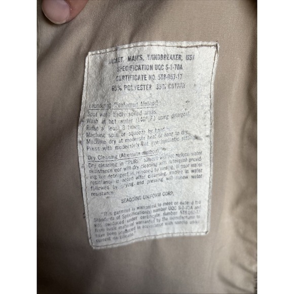 VTG US Navy Seafarer Jacket Mens Sea Breaker Military Scovil Zip Shell‎ Only - Picture 14 of 14